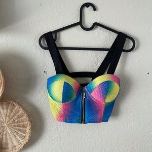 iHeartRaves Rainbow Crush Bustier